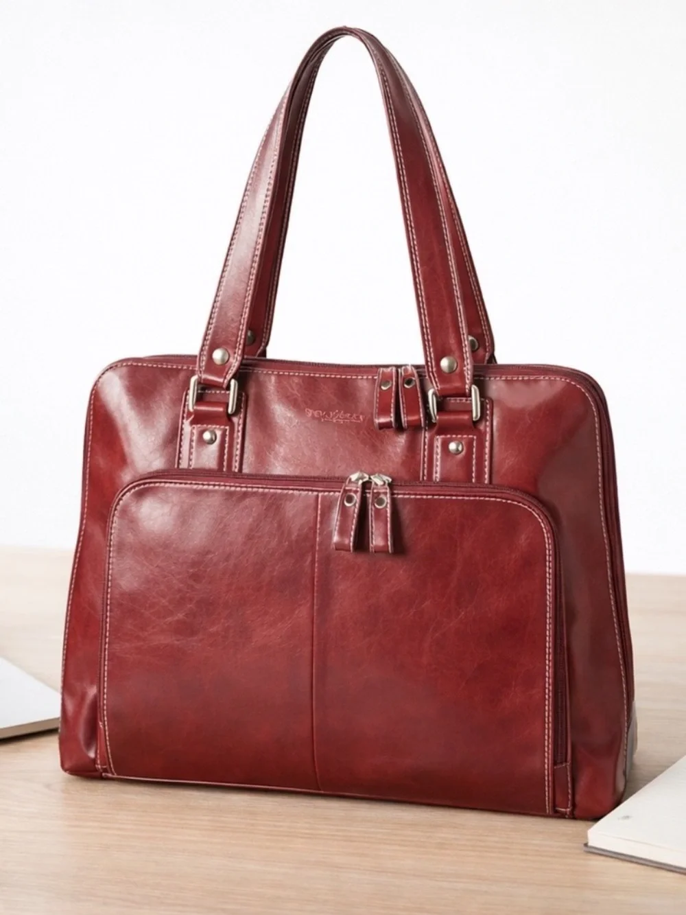 SAMSONITE Burgundy Red Laptop Tote Work Teacher Travel Organizer Bag Fits 16.5”